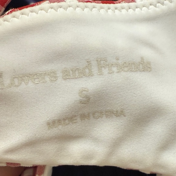 Lovers & Friends Check Me Out Top Red Gingham Sz S - Picture 6 of 6